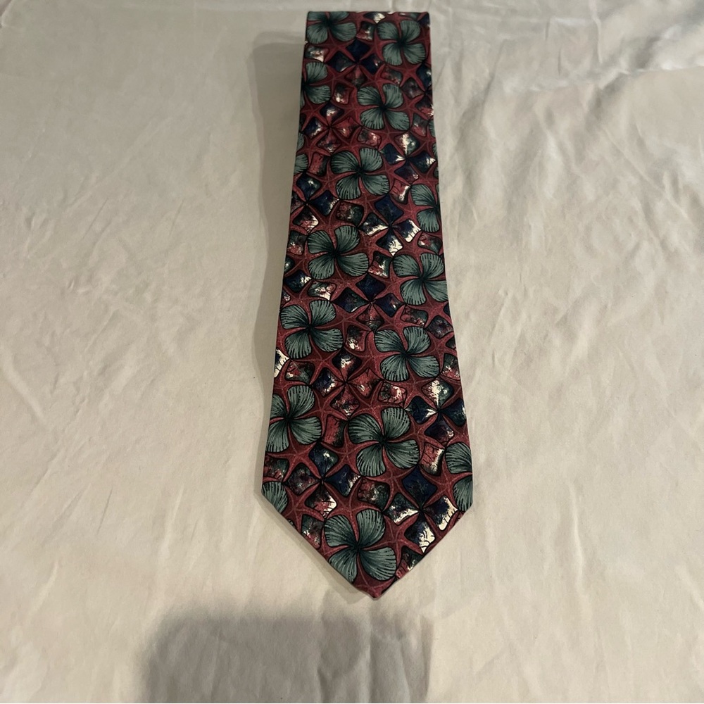 Christian Dior Monsieur Silk Tie Geometric Abstract Floral Vintage Dark Academia